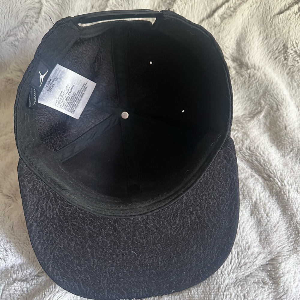 Jumpman Michael Jordan Basketball Hat Cap Snap Back Youth One Size Black logo - Picture 5 of 8